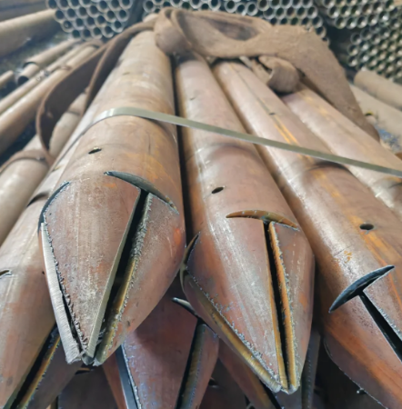 永州出尖打孔加工无缝注浆钢花管注浆管厂家